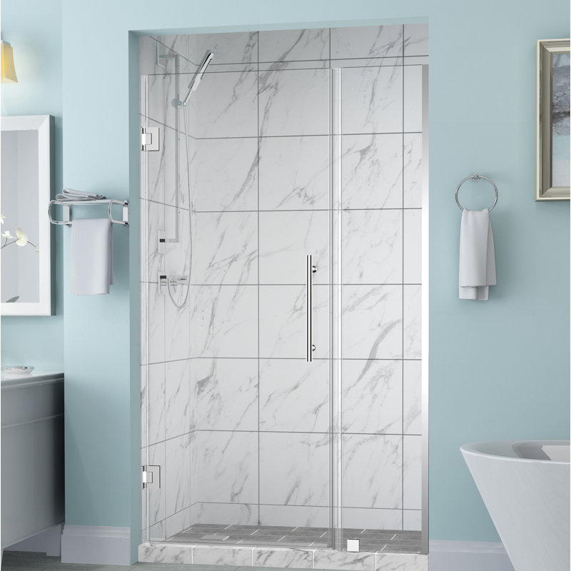 Aston Belmore 42 X 72 Hinged Frameless Shower Door Reviews Wayfair