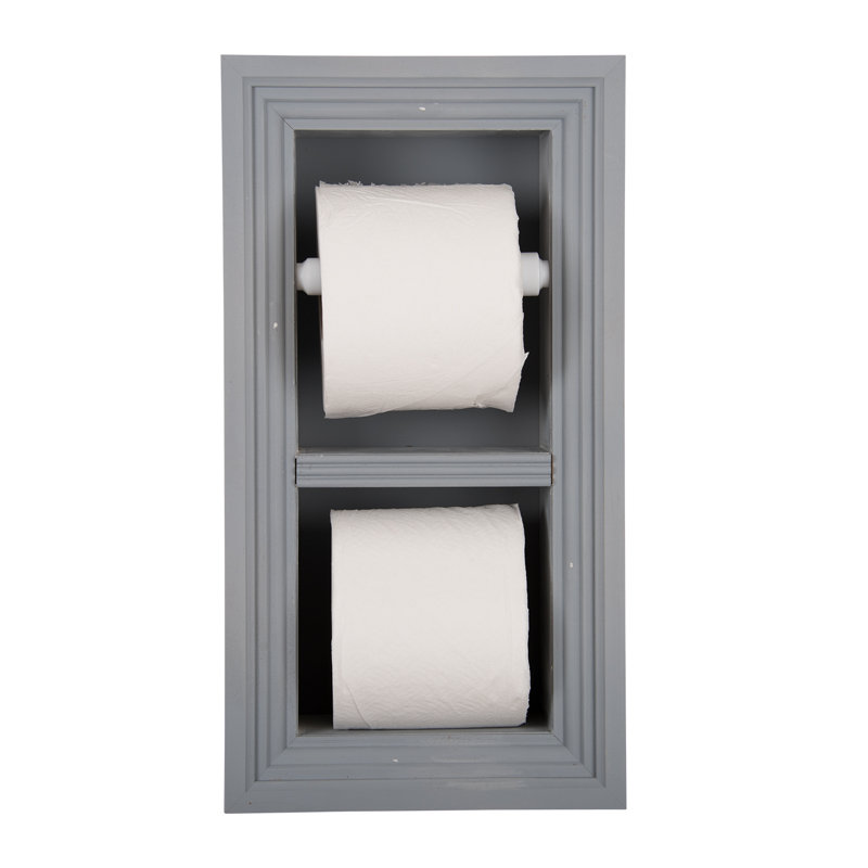WG Wood Products Solid Wood in Wall Bathroom Double Recessed Toilet ... WG Wood Products Solid Wood in Wall Bathroom Double Recessed Toilet ...
