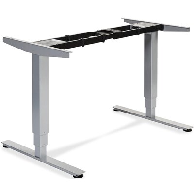 Electric Height Adjustable Sit Stand Desk Frame Lorell Finish Silver