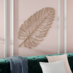 Metal Feather Wall Art Wayfair Hanging Metal Feather Wall Décor