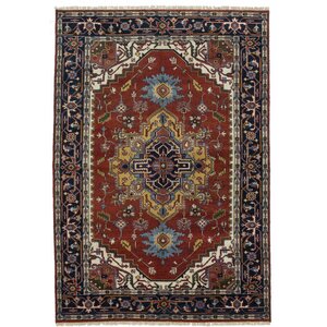 One-of-a-Kind Serapi Heritage Hand-Knotted Brown/Blue Area Rug