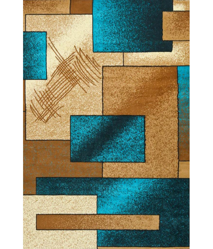 Ivy Bronx Dossantos Turquoise Beige Indoor Outdoor Area Rug Wayfair