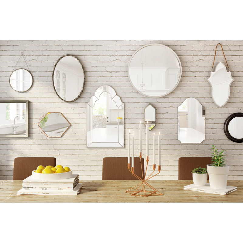 Black 358776-040 Umbra Modern Geometric Shaped Oval Prisma Wall Mirror