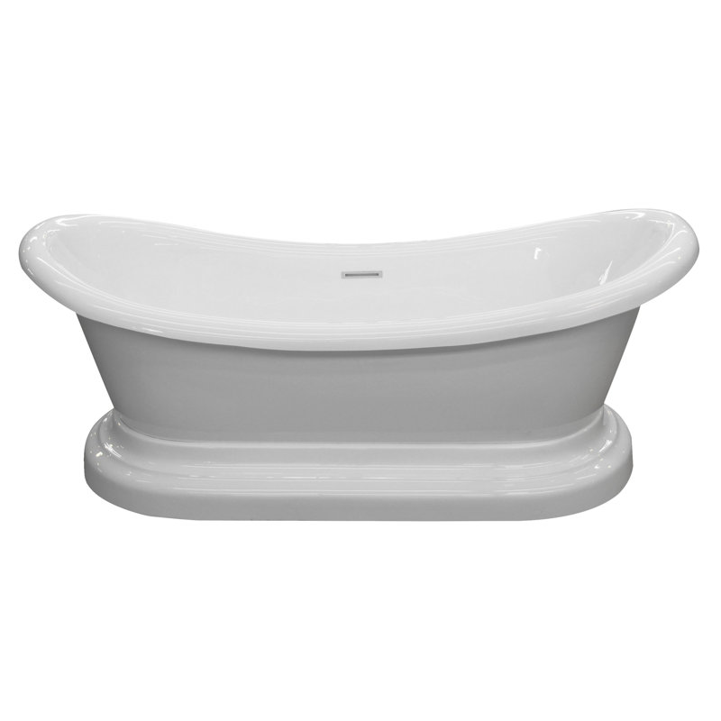 ANZZI Ruby Series 71" x 33" Pedestal Soaking Bathtub ...