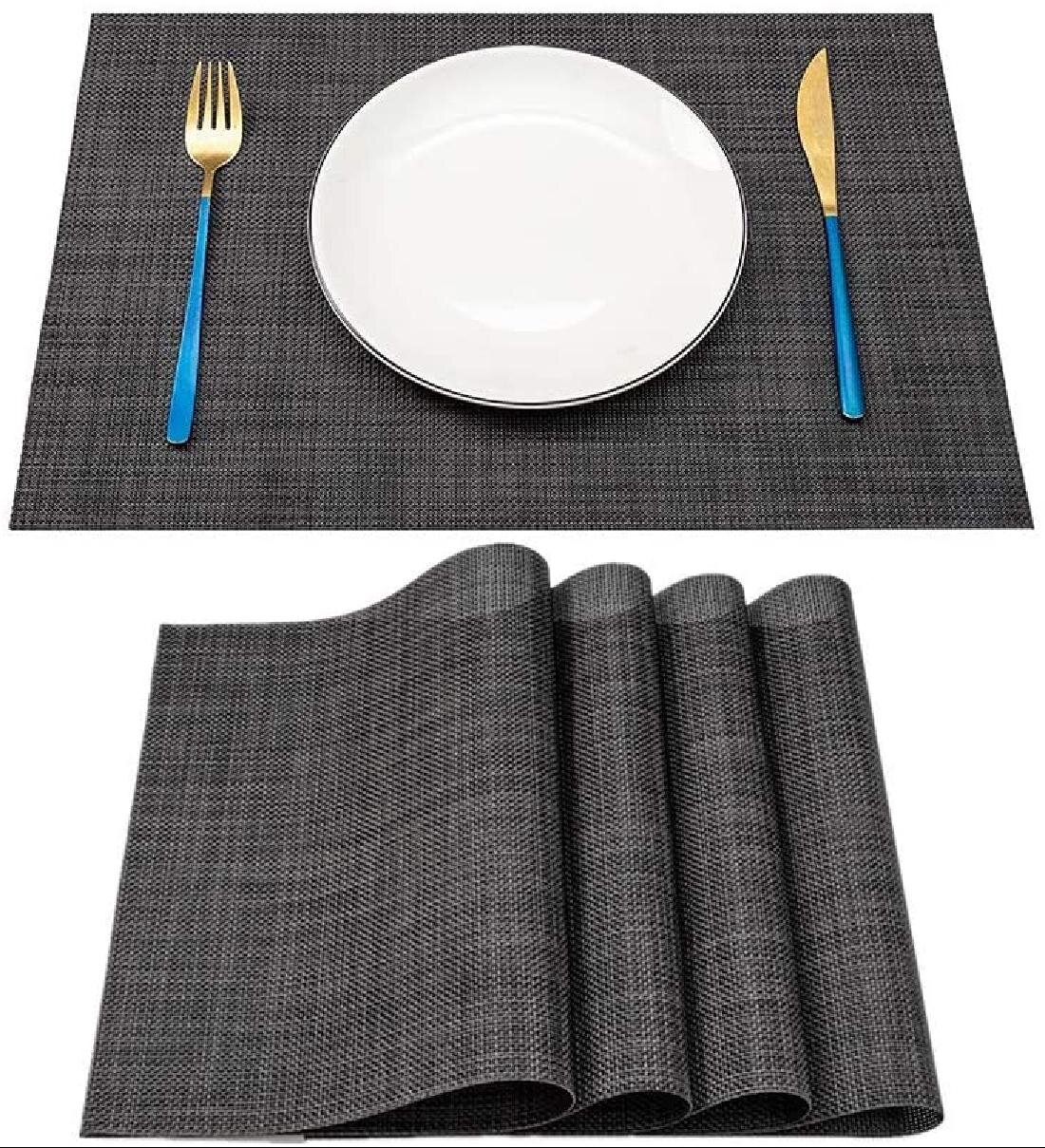 Dining Table Placemat PVC Mat Insulation Tableware Placemats Kitchen Linen 