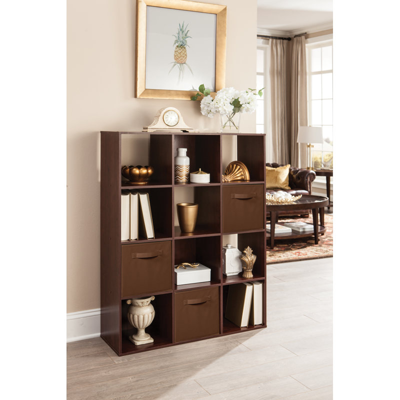 Closetmaid Cubeicals 12 Cube Bookcase With 3 Fabric Bins Wayfair