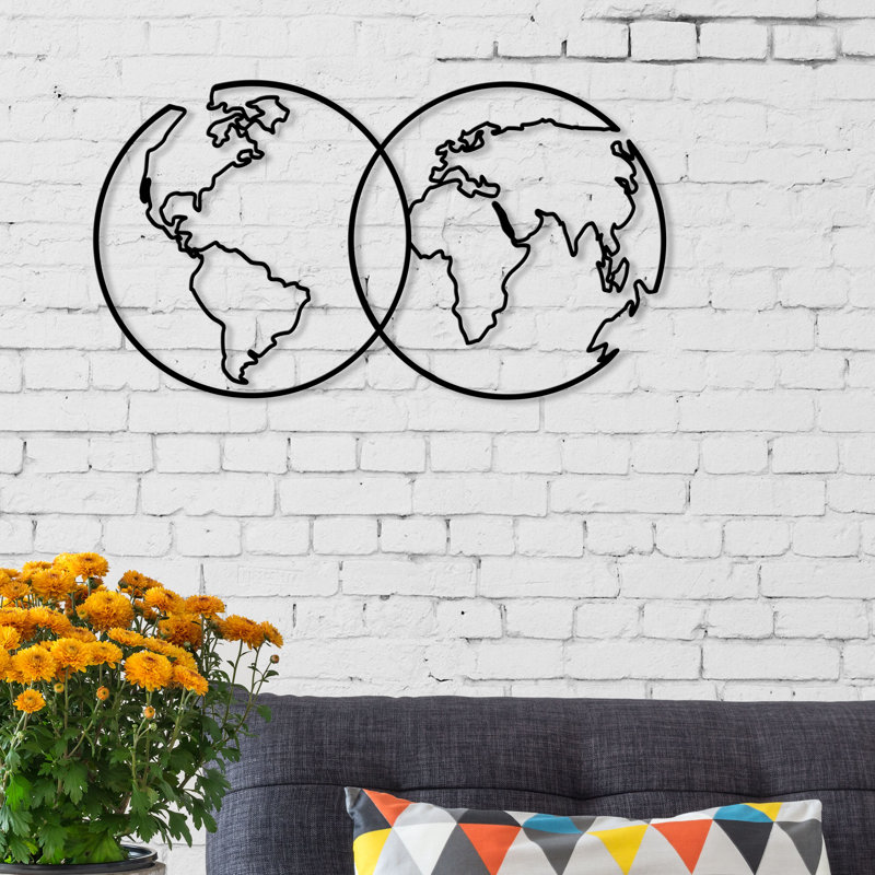 World Menagerie Intertwined Globe Modern Metal Wall Decor Reviews Wayfair