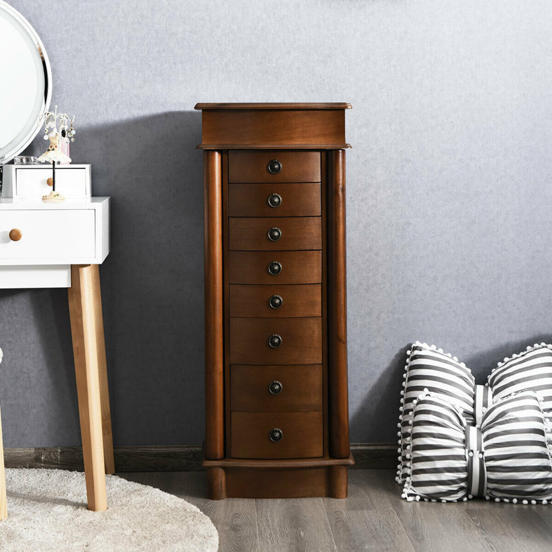 Alcott Hill Schott Wood Cabinet Storage Chest Box Organizer
