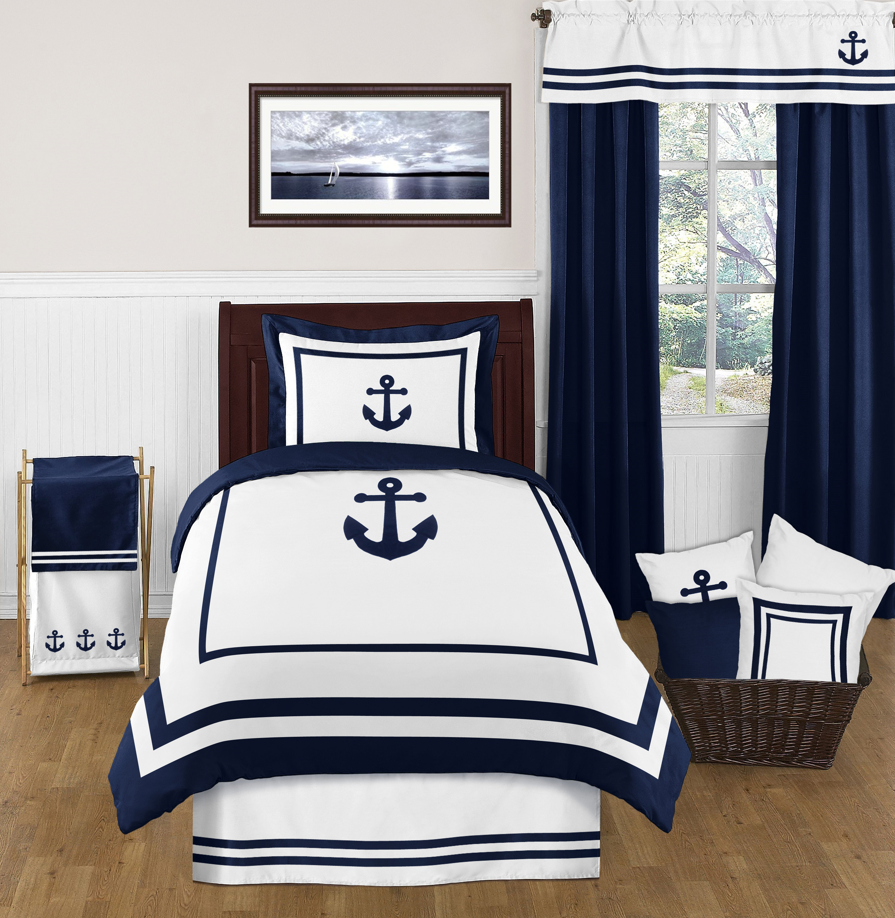 navy blue twin bedding