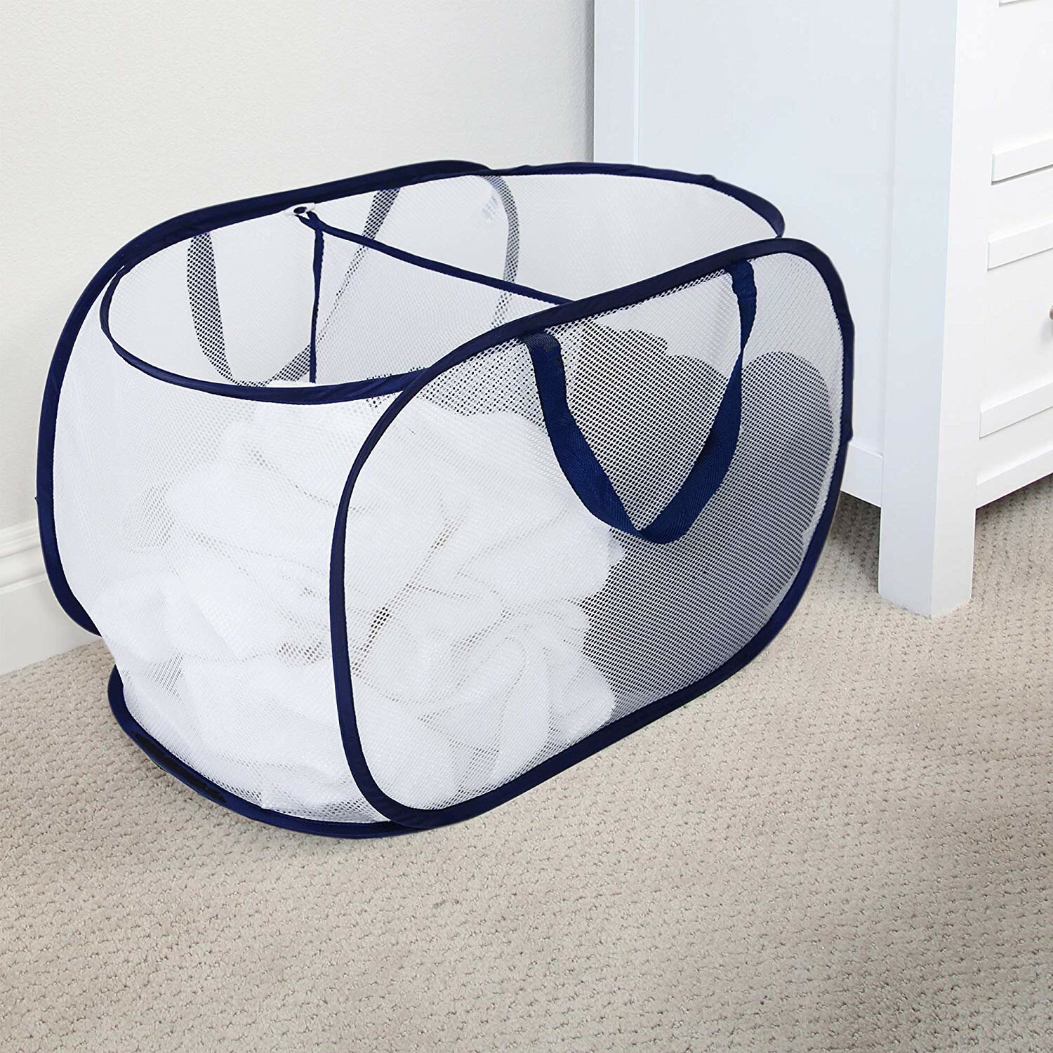 2 compartment laundry basket