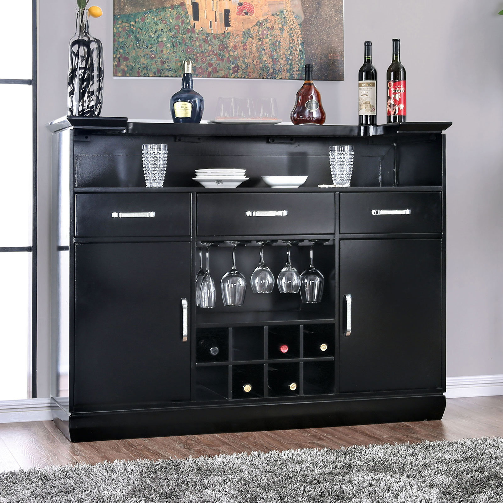 Rosdorf Park Mayfield Table Bar With Wine Storage Wayfair