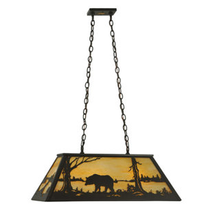 Go to store & view more images Meyda Tiffany Bear at Lake 6-Light Pendant