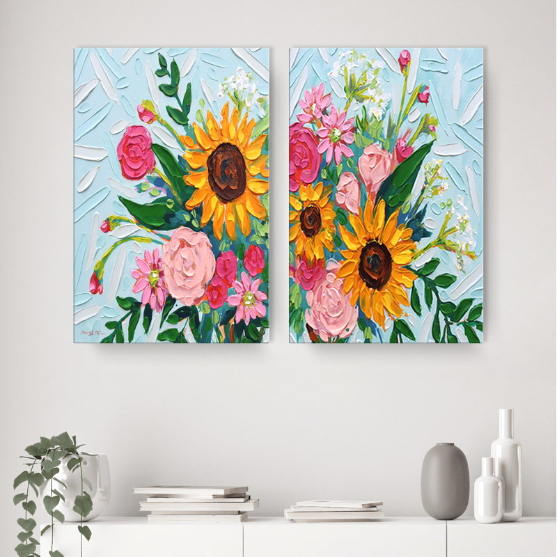 Winston Porter Sunflower Bouquets By Sarah Lapierre 2 Piece