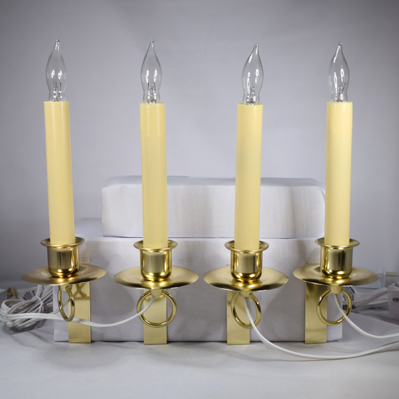 Winston Porter 4 Piece Cambridge Bracket Electric Window Unscented Flameless Candle Set Reviews Wayfair Ca