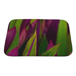 Gamma Close Up of Tropical Plants Colorful Vivid Leaves Bath Rug