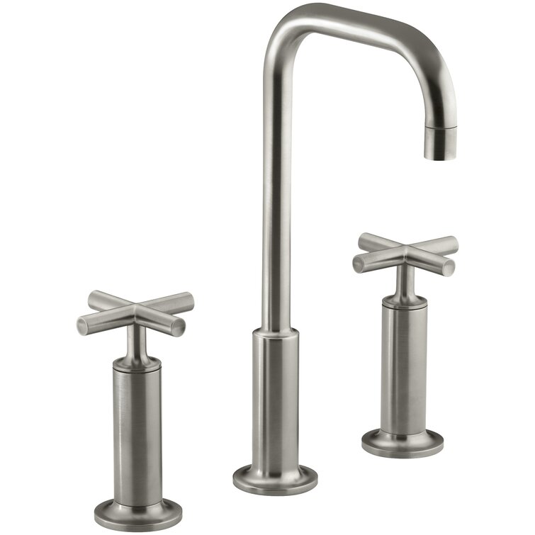 Purist Widespread Bathroom Sink Faucet With High Cross Handles And High Gooseneck Spout Allmodern