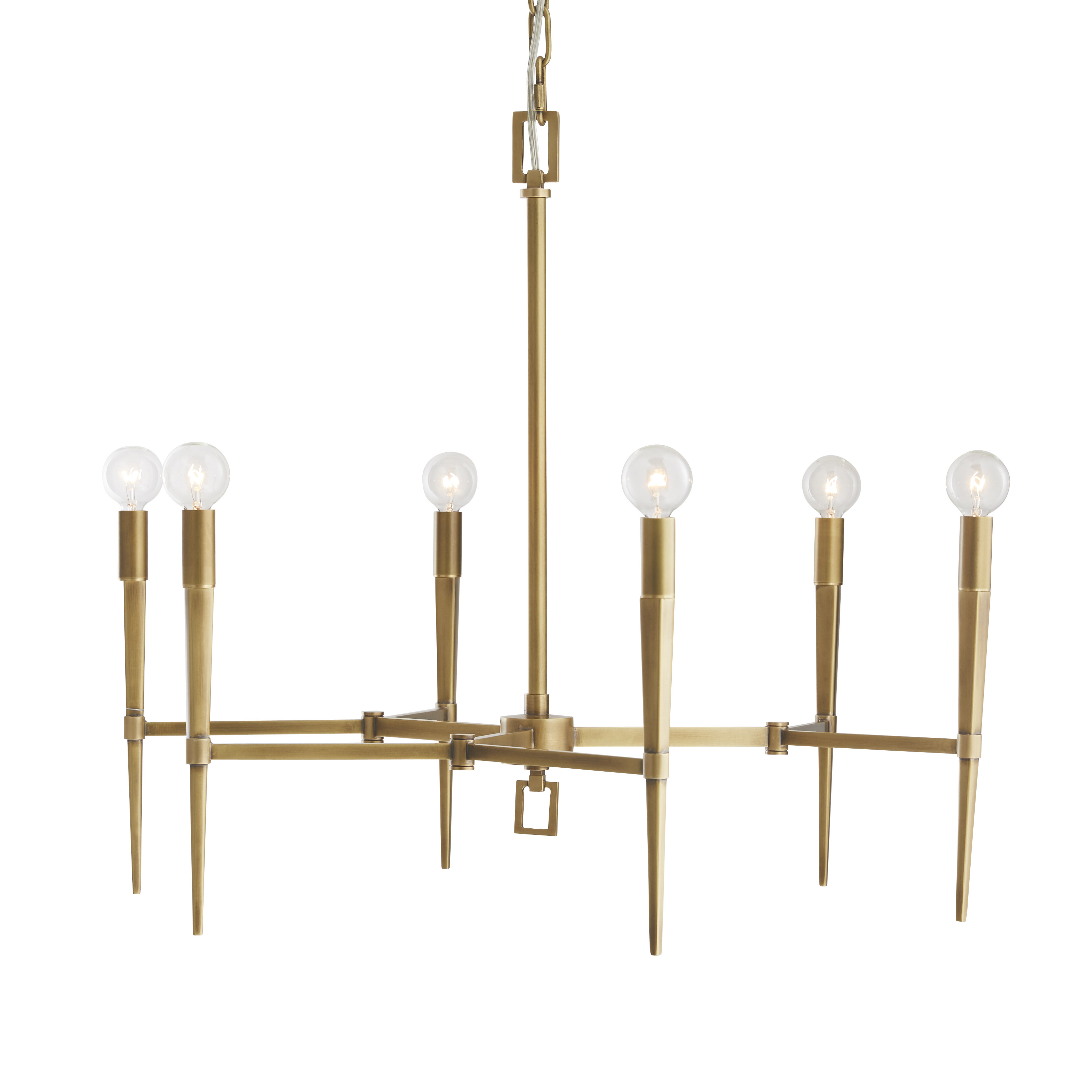 Arteriors 6 Light Sputnik Modern Linear Chandelier Wayfair