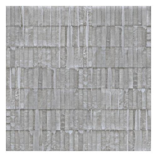 Brick-Like Concrete 3.36m x 3.36m Textured Matte Peel & Stick Wall Mural East Urban Home