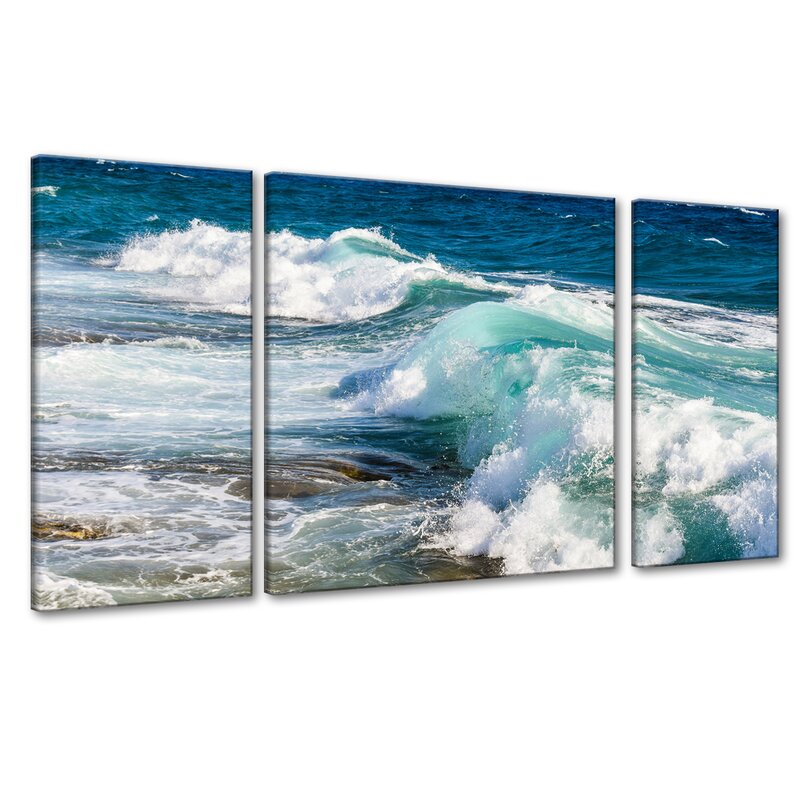 Highland Dunes 'Sea Glass Shore' Photographic Print Multi-Piece Image ...