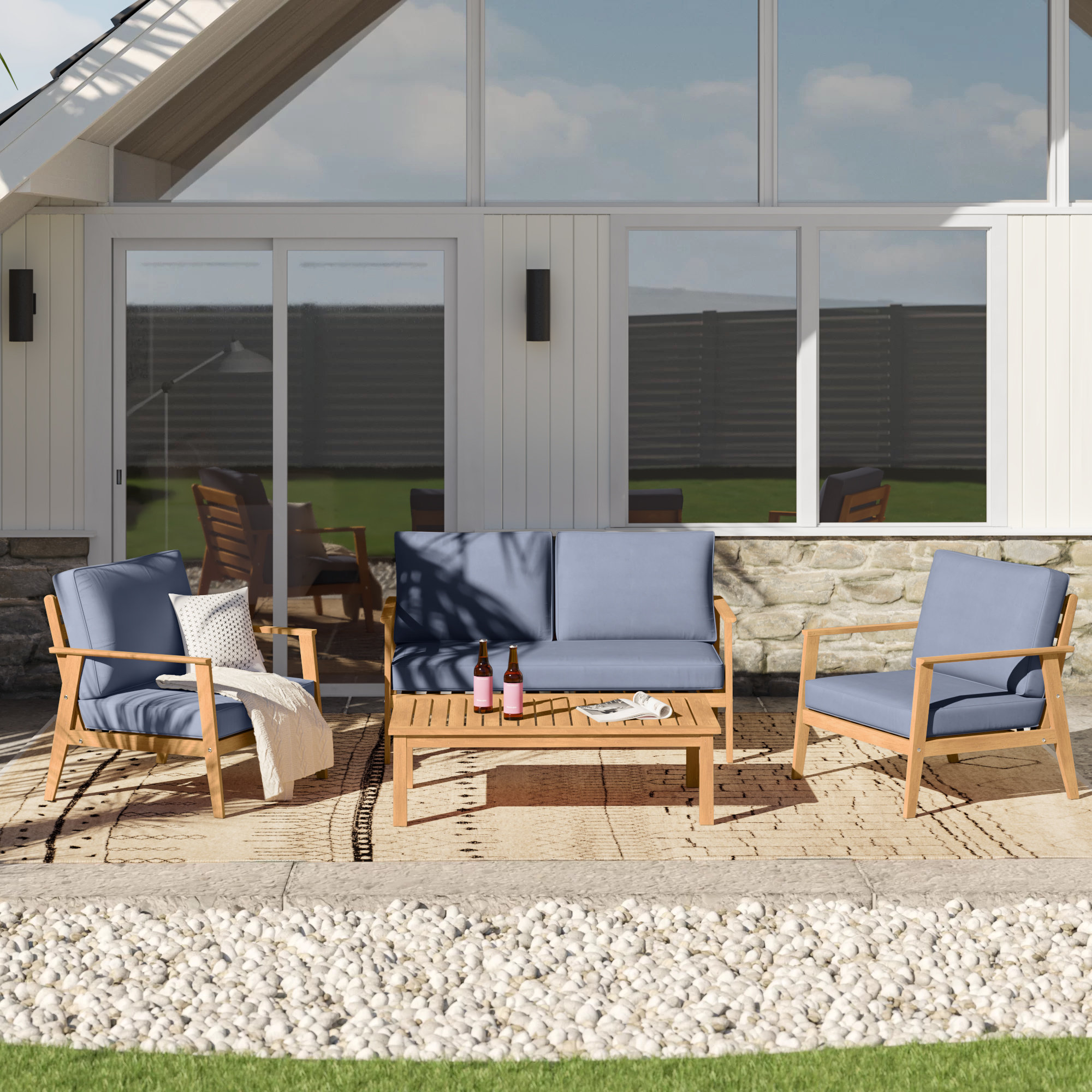 Lumpkin 4 Piece Sofa Seating Group With Cushions Allmodern