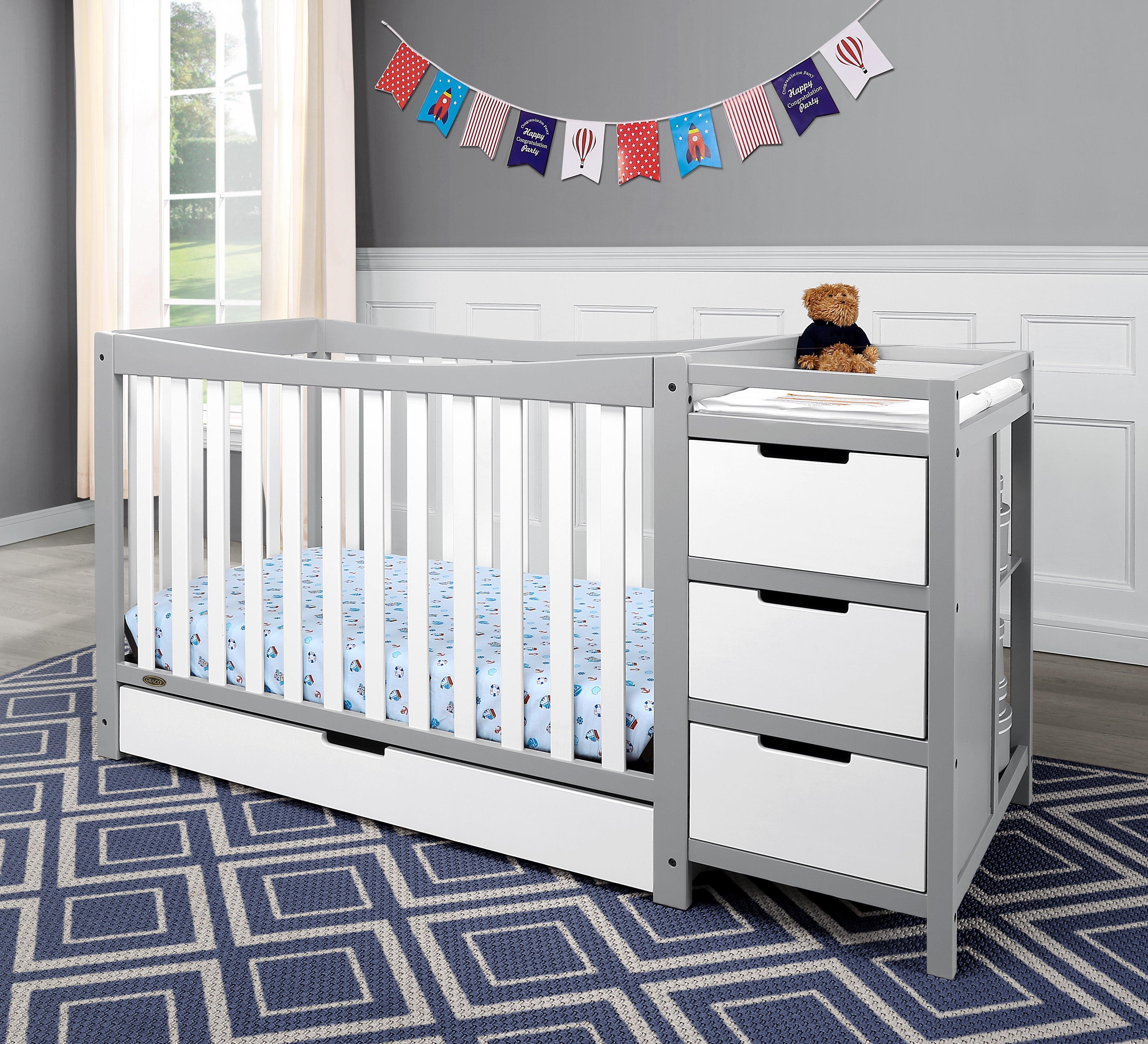 Graco Remi 4 In 1 Convertible Crib And Changer Combo