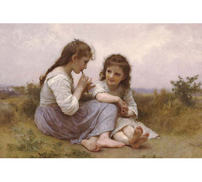 'A Childhood Idyll' by Bouguereau Painting Print