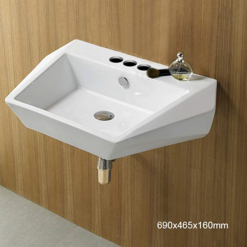 American Imaginations Center Drilling Ceramic Rectangular Wall Mount Bathroom Sink With Overflow Wayfair