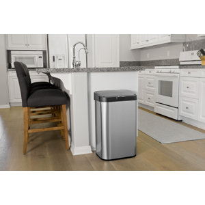 Steel 15.9 Gallon Motion Sensor Trash Can