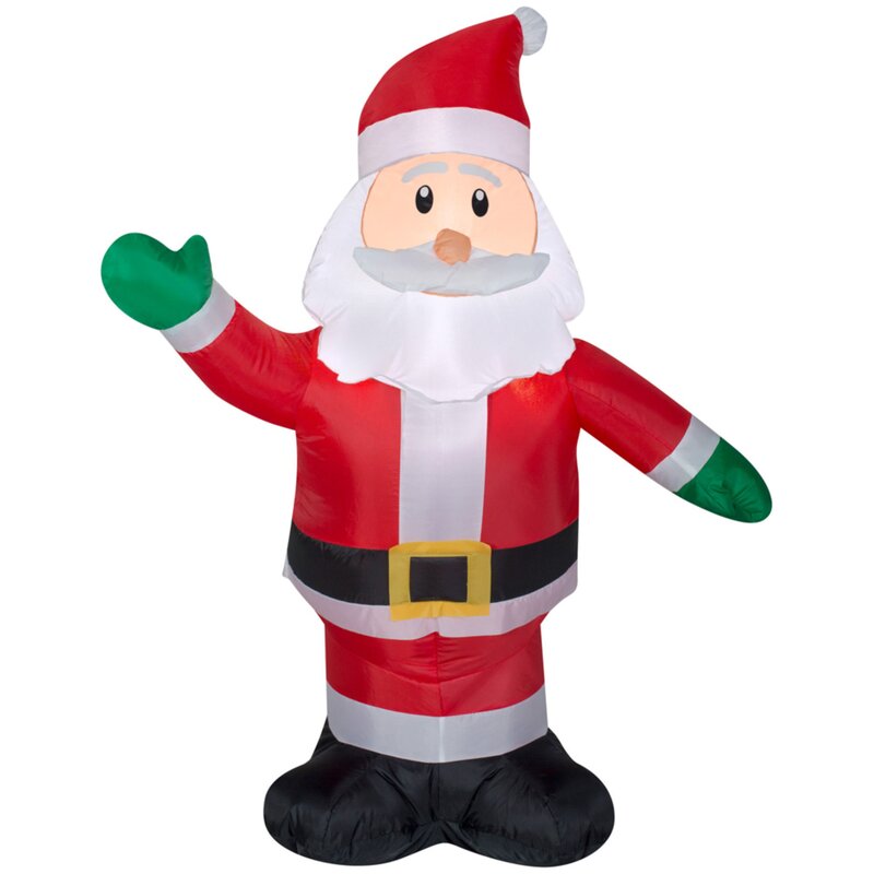 The Holiday Aisle Waving Santa Inflatable & Reviews | Wayfair