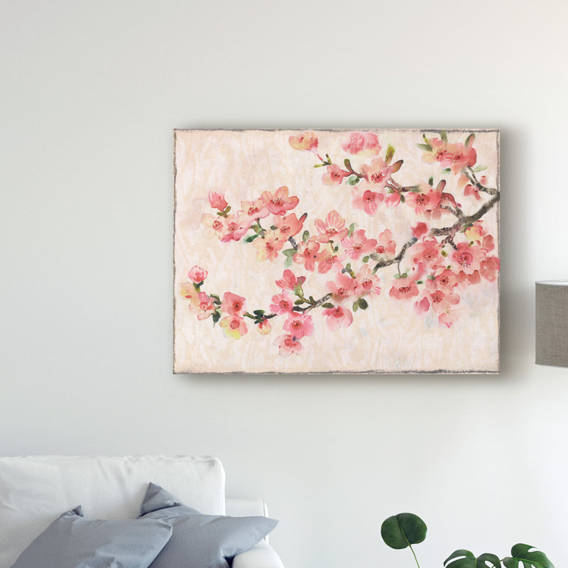 East Urban Home Cherry Blossom Composition I Acrylic Painting