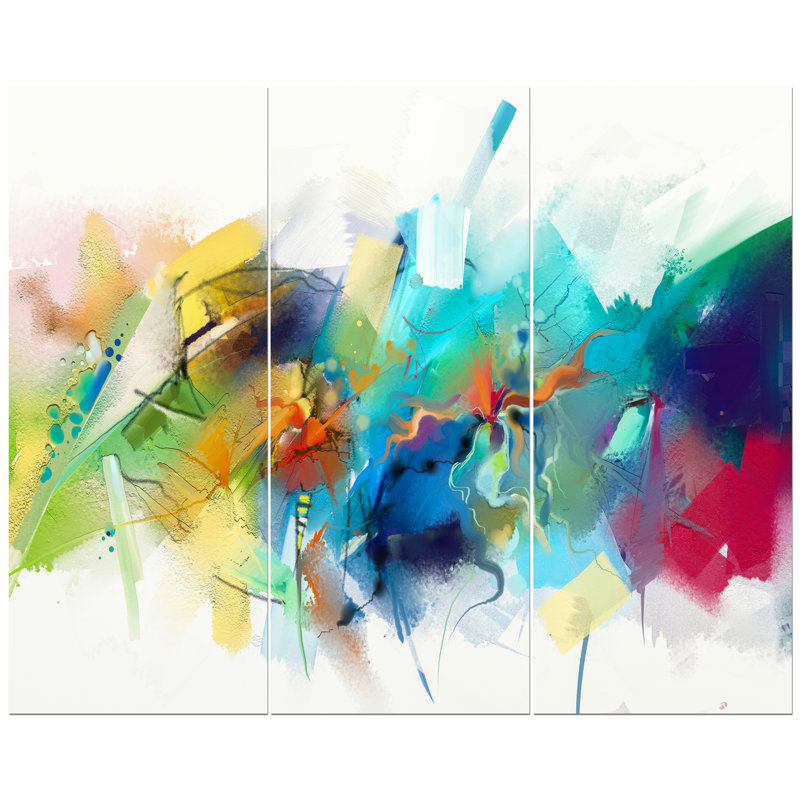 East Urban Home Brush Stroke Colorful Oil Painting Oil Painting