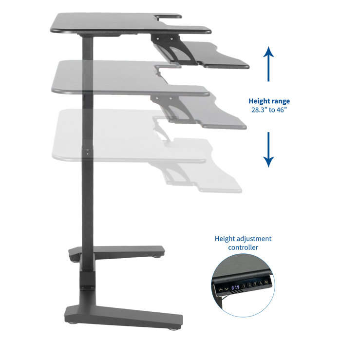 Vivo Electric Two Platform Height Adjustable Standing Desk Wayfair
