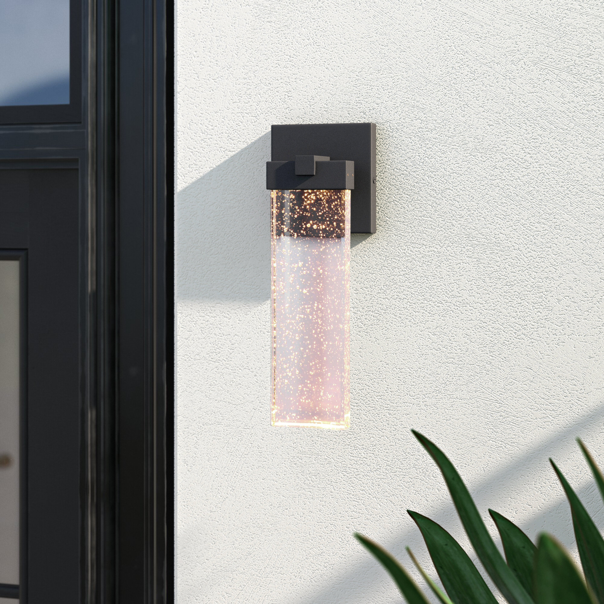 Wade Logan Camborne Integrated Led Outdoor Armed Sconce Reviews Wayfair