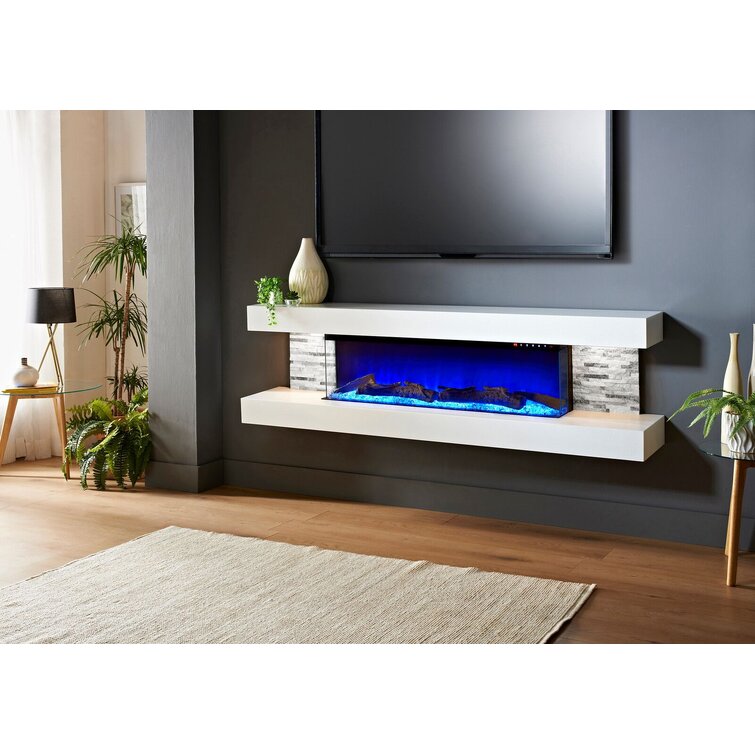 wall mounted tv cabinet with fireplace