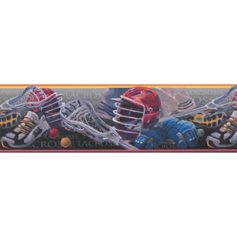 York Wallcoverings Lacrosse Stick Ball Gloves Helmet Shoes Sports
