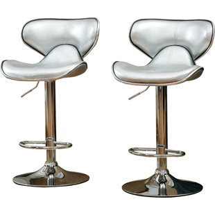 Go to store & view more images Wade Logan Harlow Adjustable Height Swivel bar stools (Set of 2)