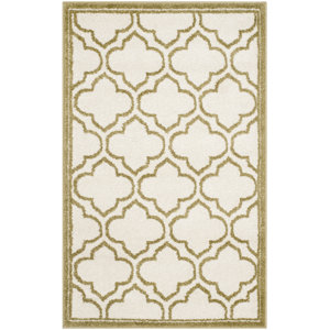 Maritza Ivory/Light Green Indoor/Outdoor Area Rug