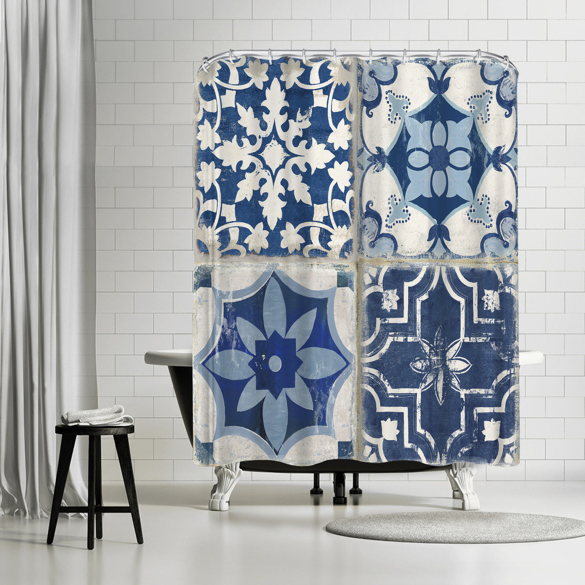 East Urban Home Pi Creative Art Mosaic Tile I Single Shower Curtain Wayfair