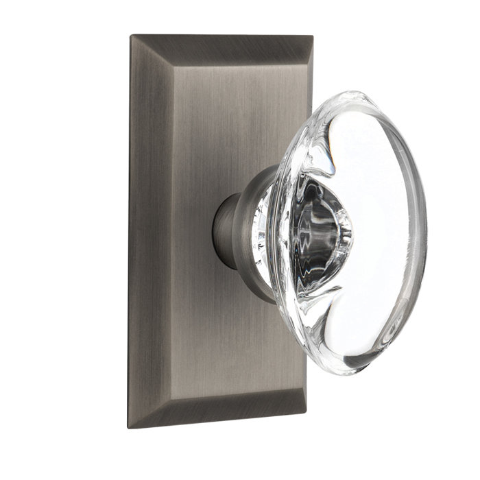 Nostalgic Warehouse Crystal Oval Single Dummy Door With Crystal Oval Single Dummy Door
