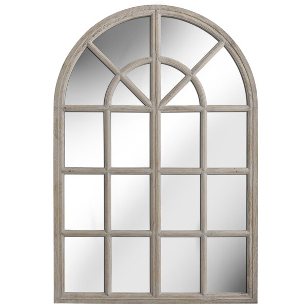 Sprossen Spiegel Esche Fensterspiegel halbrund Wandspiegel Standspiegel 177cm