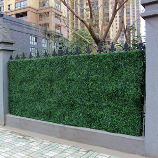 6pc Artificial Plant Wall Panel Grass Hedge Fake Vertical Foliage Garden Mat 