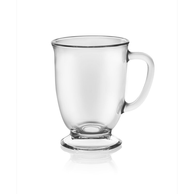 16 oz glass coffee mugs