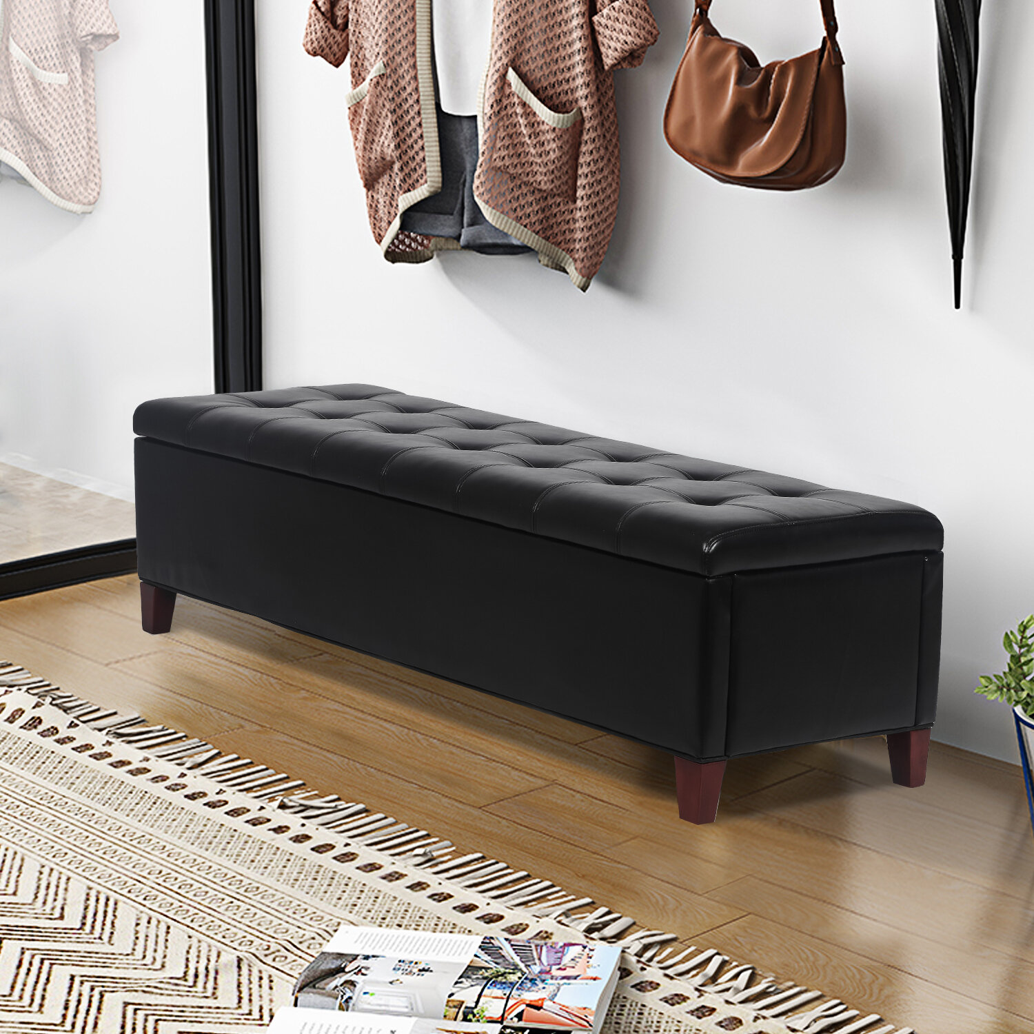 Latitude Run® Lenhartsville Flip Top Storage Bench Wayfair