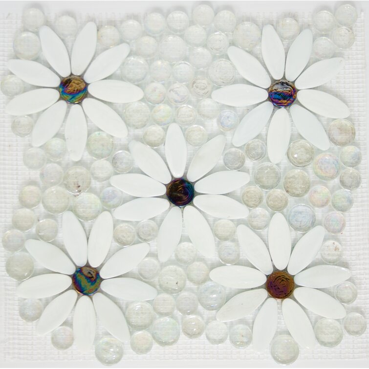 Susan Jablon Mosaics Colorful Daisy Garden Mosaic Tile Design