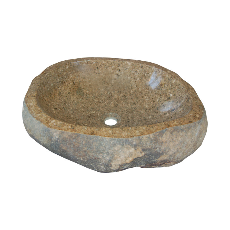 Edenbath Natural River Rock Boulder Specialty Vessel Bathroom Sink