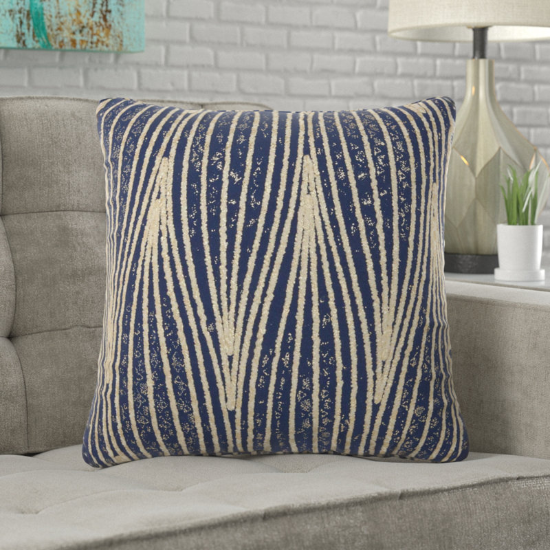 Wrought Studio Knutsford Striped Cotton Throw Pillow Reviews