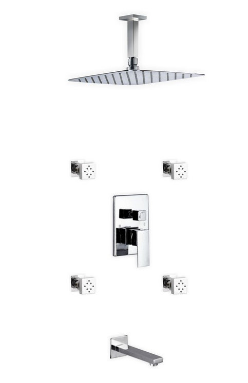 Rebrilliant Cahoon Complete Shower System With Rough In Valve Wayfair