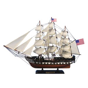 Wood Constitution Tall Model Yacht