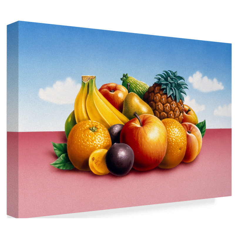 Trademark Art Fruit Under Clouds Acrylic Painting Print On