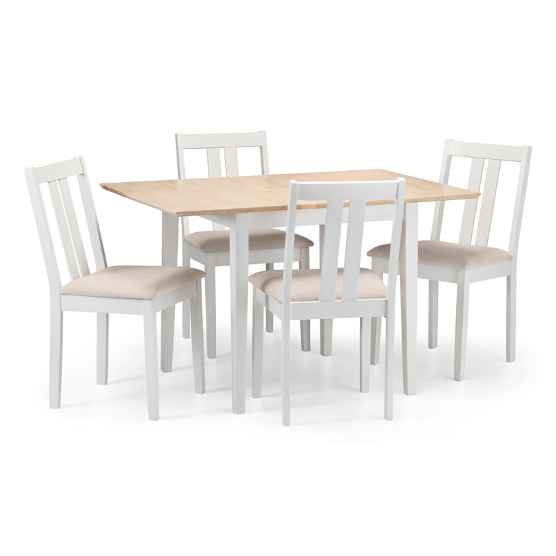 August Grove Brookvale 2 Tone Extendable Dining Set With 4 Chairs Reviews Wayfair Co Uk